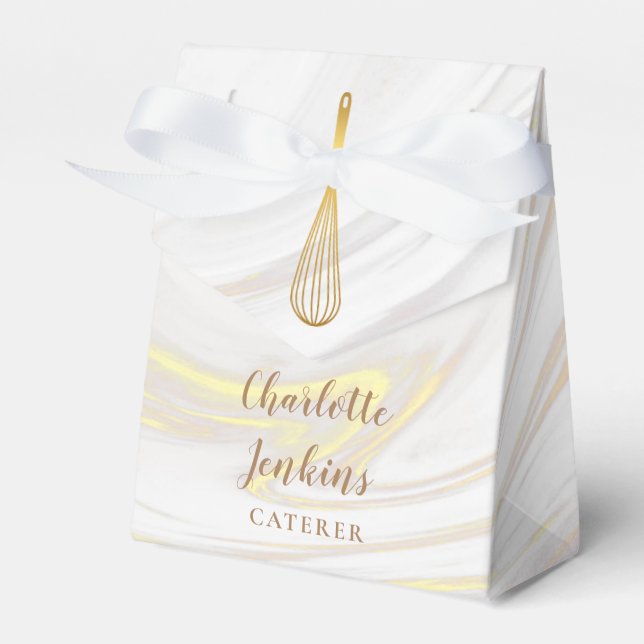 Goldküche Bäckerei Patisserie Marmor Wirbel Gesche Geschenkschachtel (Vorderseite)