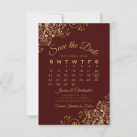 Goldkühlen auf Auburn Elegante Wedding Calendar