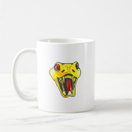 Goldkunst der Schlangenpixel Kaffeetasse