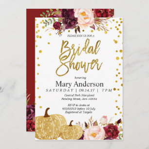 Goldkürbis-Brause Einladung