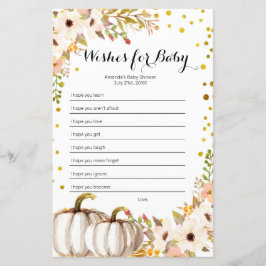 Goldkürbis Wasserfarben Wünsche für Kinderspiel