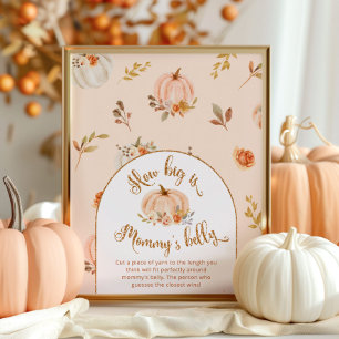 Goldkürbis, wie groß das Bauchspiel der Mama ist Poster