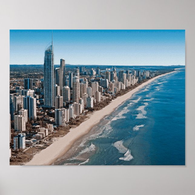 Goldküste Australien Luftbild Poster (Vorne)