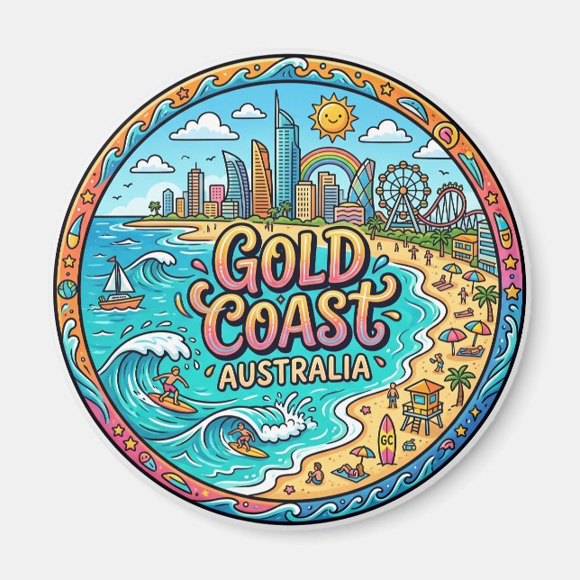 Goldküste Australien Magnet (Vorne)