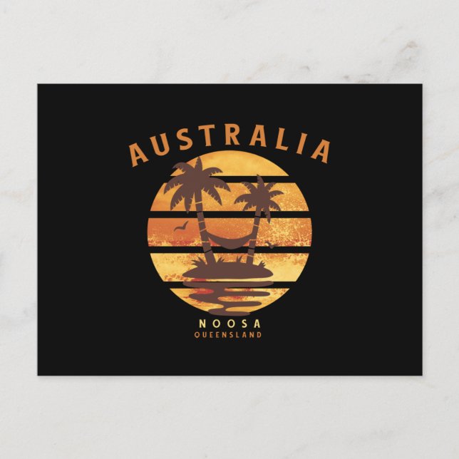 Goldküste Sonnenuntergang Noosa Queensland Postkarte (Vorderseite)