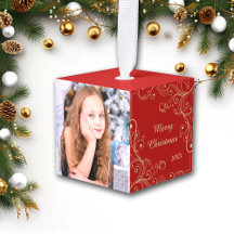 Goldl Swirl auf Red Foto Template