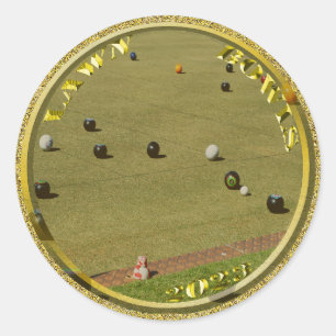 Goldlachbowls 2023 Designed Coin, Round Stickers