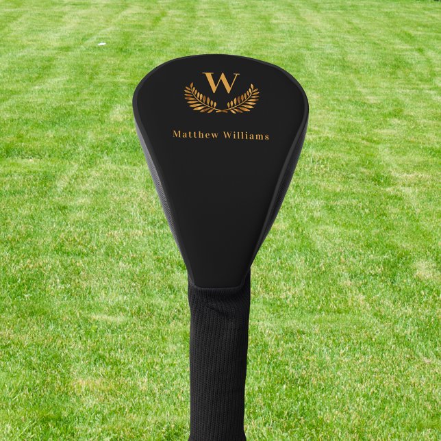 Goldlachfalenname Monogramm Golf Headcover (Von Creator hochgeladen)