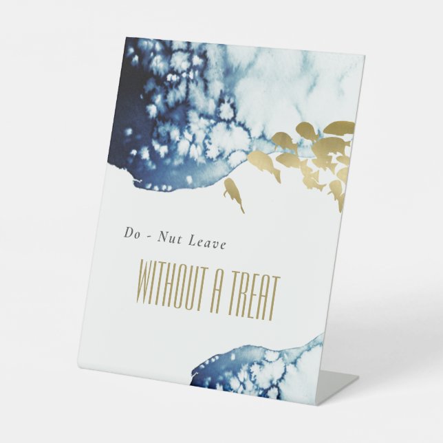 Goldlachfisch ohne Leckerei nicht Verlassen Sockelschild (Vorderseite)