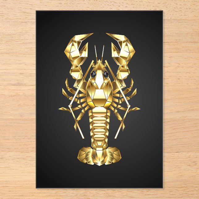 Goldlachs Acryleinladungen (Vorderseite)