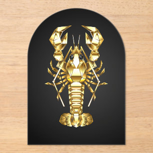Goldlachs Acryleinladungen