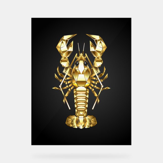 Goldlachs Acrylschild (Vorderseite)