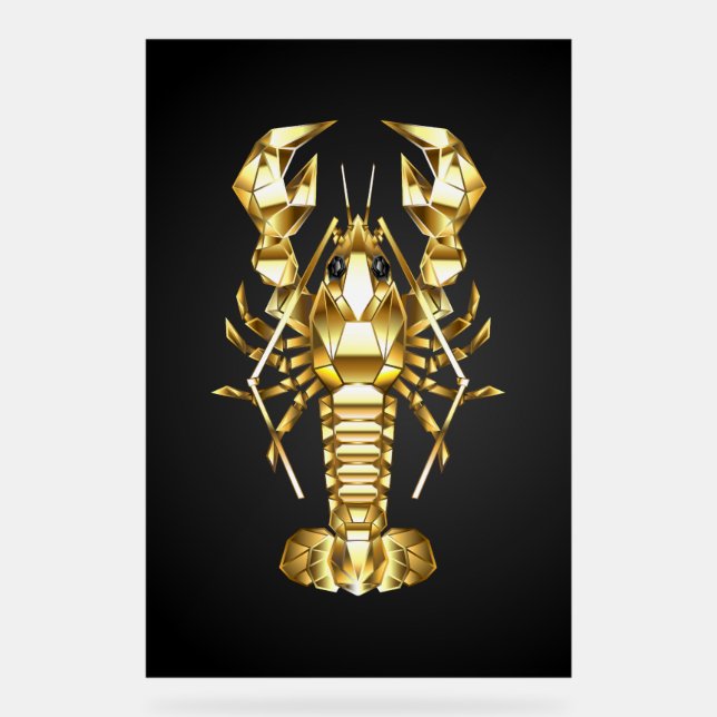 Goldlachs Acrylschild (Vorderseite)