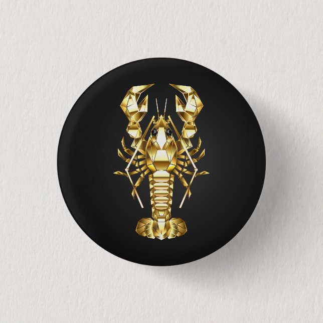 Goldlachs Button (Vorderseite)