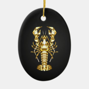 Goldlachs Keramik Ornament