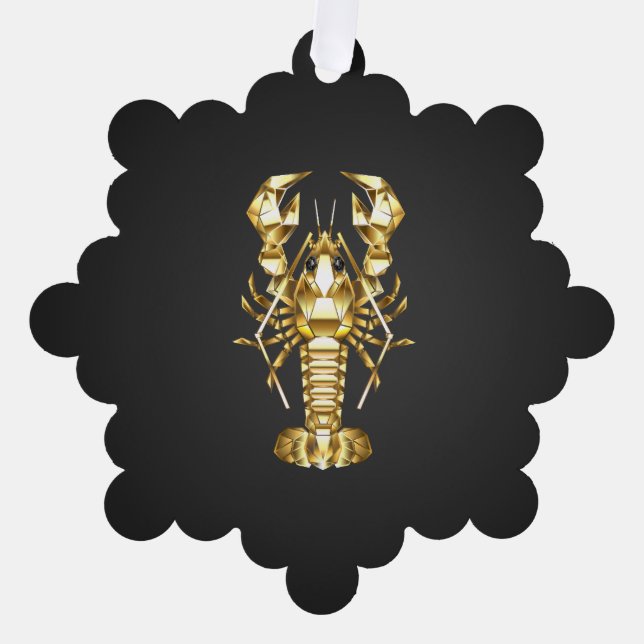Goldlachs Ornament Karte (Vorderseite)