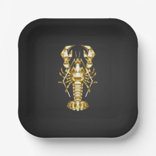 Goldlachs Pappteller