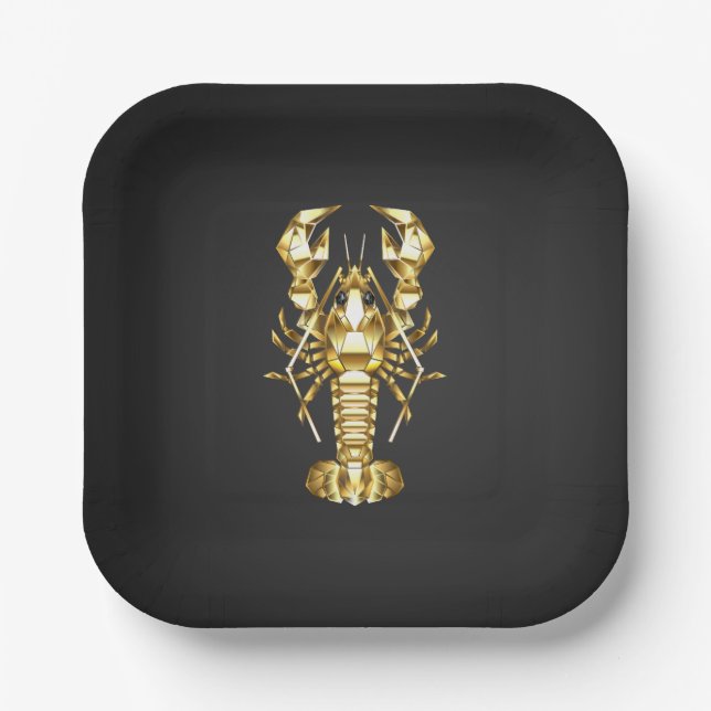 Goldlachs Pappteller (Vorderseite)