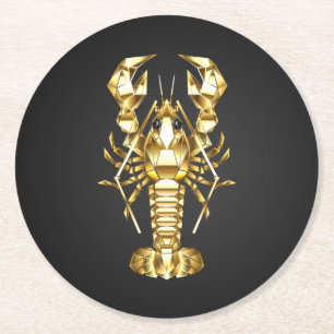 Goldlachs Runder Pappuntersetzer
