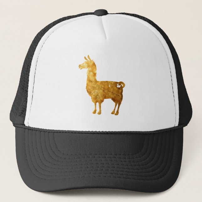 Goldlama-Kappe Truckerkappe (Vorderseite)