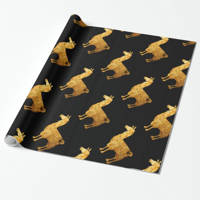 Goldlama-Packpapier Geschenkpapier (Ungerollt)
