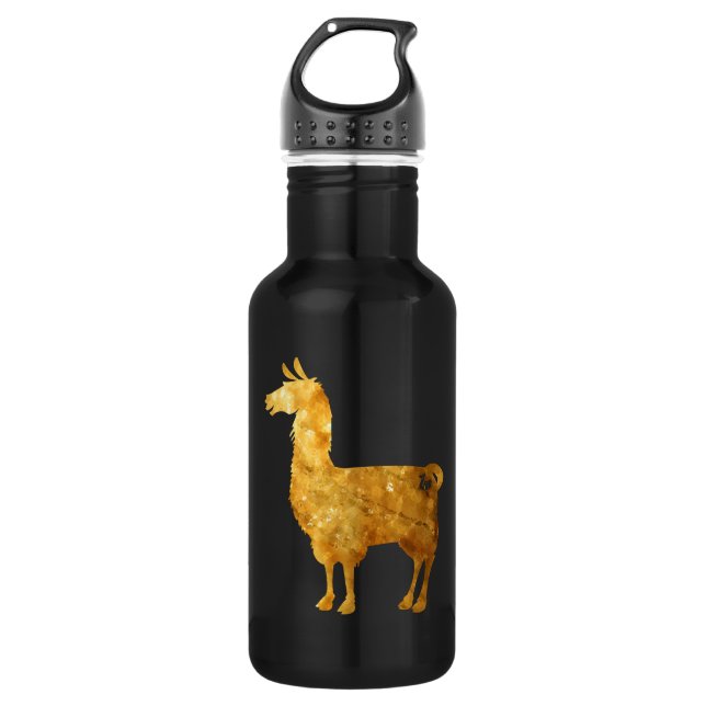 Goldlama-Wasser-Flasche Trinkflasche (Vorderseite)