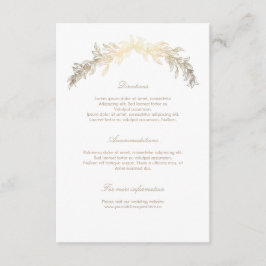 Goldlaurel Hochzeitdetails Beilage Begleitkarte
