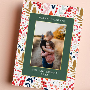 Goldleaf präsentierte Rahmen Weihnachtsthema Foto Folien Feiertagskarte