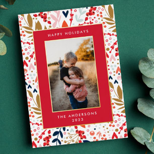 Goldleaf präsentierte Rahmen Weihnachtsthema Foto Folien Feiertagskarte