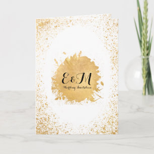 Goldleaf-Spray-Einladung Einladung