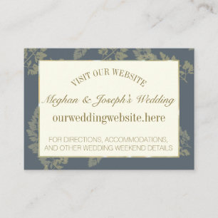 Goldleaf Woodland Hochzeitsinformation Beilage Begleitkarte