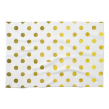 Goldleder Metallische Imitat Fohlen Kleiner Polka