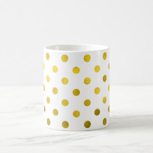 Goldleder Metallische Imitat Fohlen Kleiner Polka  Tasse