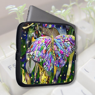 Goldleder-Schmetterling-Laptop-Sieb Laptopschutzhülle