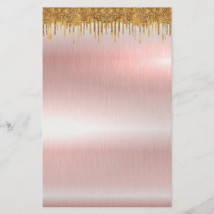 Goldleere Flyer 5,5" x 8,5" für elegante Rose