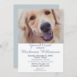 GOLDLEN LABRADOR WISHES GLÜCKLICH BIRTHDAY EINLADUNG