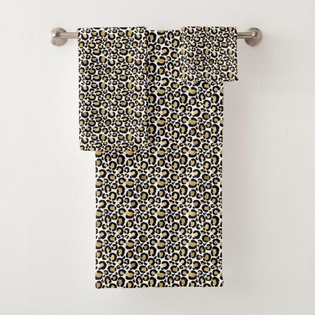 Goldleopard-Druck Badhandtuch Set (Insitu)