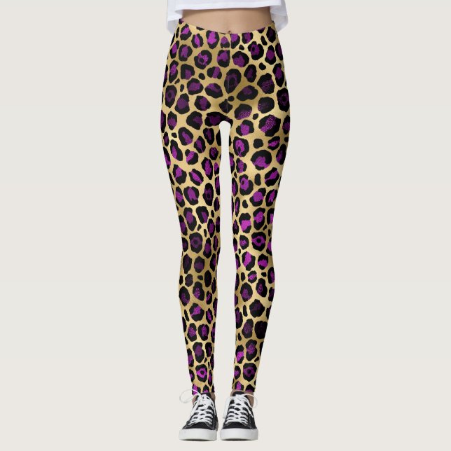 Goldleopard-Leggings Leggings (Vorderseite)