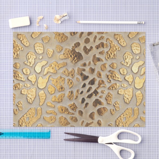 Goldleopard-Metallic-Spots Seidenpapier (Handwerk)