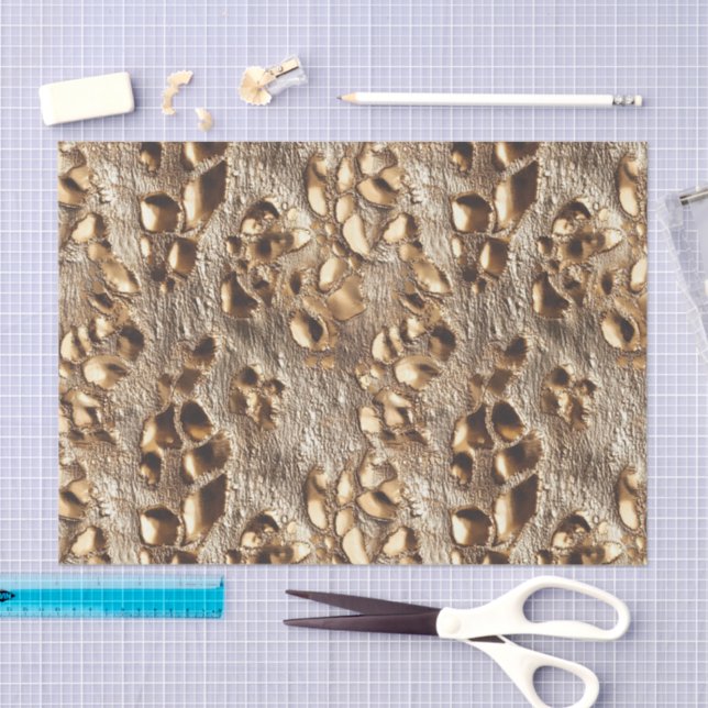 Goldleopard-Metallic-Spots Seidenpapier (Handwerk)