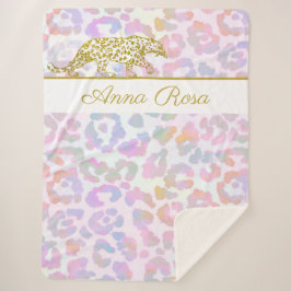 *~* Goldleopard Pastel Gefärbte Krawatte Spots Sherpadecke