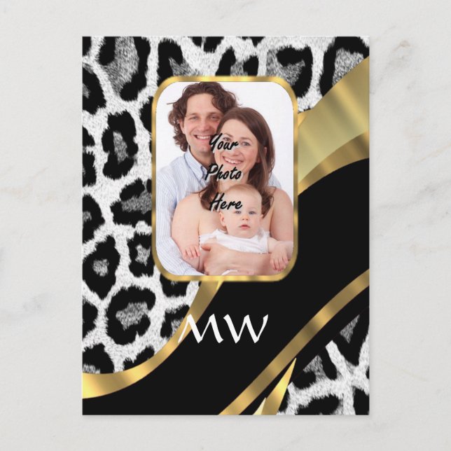 Goldleopard Postkarte (Vorderseite)