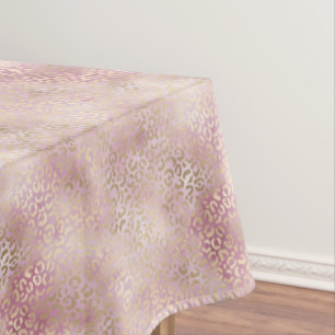 Goldleopard-Printmedien Tischdecke