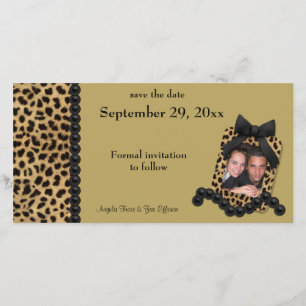Goldleopard und schwarze Perlen Save the Date