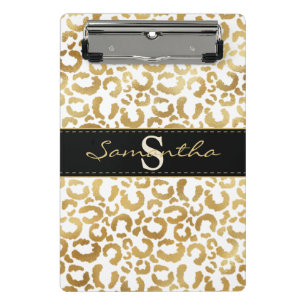 Goldleoparddruck Mini Klemmbrett
