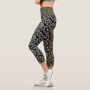 Goldleoparden Capri Leggings