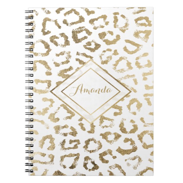 Goldleoparden-Imitat Notizblock (Vorderseite)