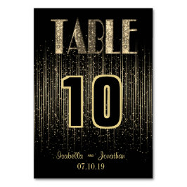 Goldlichtdusche | Tabellenkarten Tischnummer