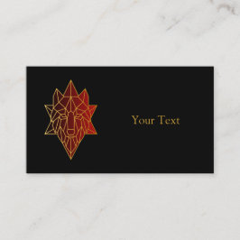 Goldlinie des geometrischen Wolfs mit Farbverlauf  Visitenkarte