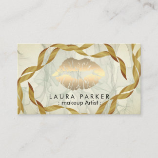 Goldlips für Makeup-Künstler Marmor Dekorieren Bea Visitenkarte